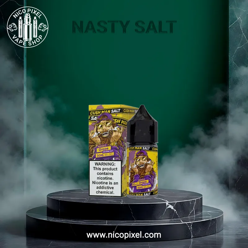 سالت نیکوتین انبه انگور کاشمن پایه کوتاه برند نستی - NASTY MANGO GRAPE CUSHMAN SALT NIC