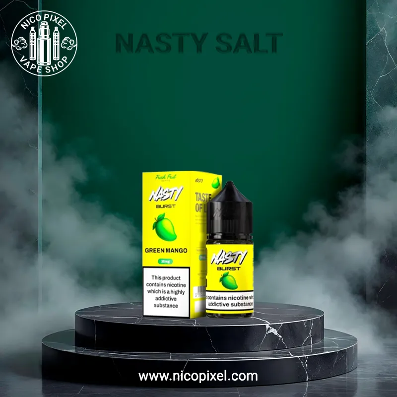 سالت نیکوتین انبه سبز سری برست برند نستی - NASTY GREEN MANGO SALT NIC