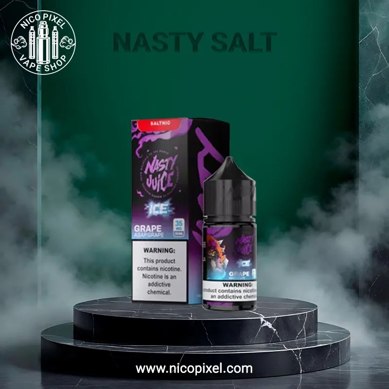 سالت نیکوتین انگور سوپر کول پایه کوتاه برند نستی - NASTY GRAPE ASAP GRAPE SUPER COOL SALT NIC سالت نیکوتین انگور سوپر کول پایه کوتاه برند نستی - NASTY GRAPE ASAP GRAPE SUPER COOL SALT NIC