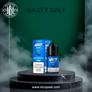 سالت نیکوتین بلوبری تمشک یخ سری برست برند نستی - NASTY BLUE RAZZ ICE SALT NIC