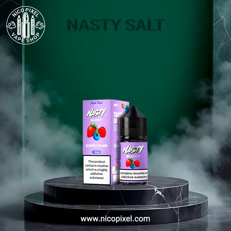 سالت نیکوتین بمب بری سری برست برند نستی - NASTY BERRY BOMB SALT NIC سالت نیکوتین بمب بری سری برست برند نستی - NASTY BERRY BOMB SALT NIC