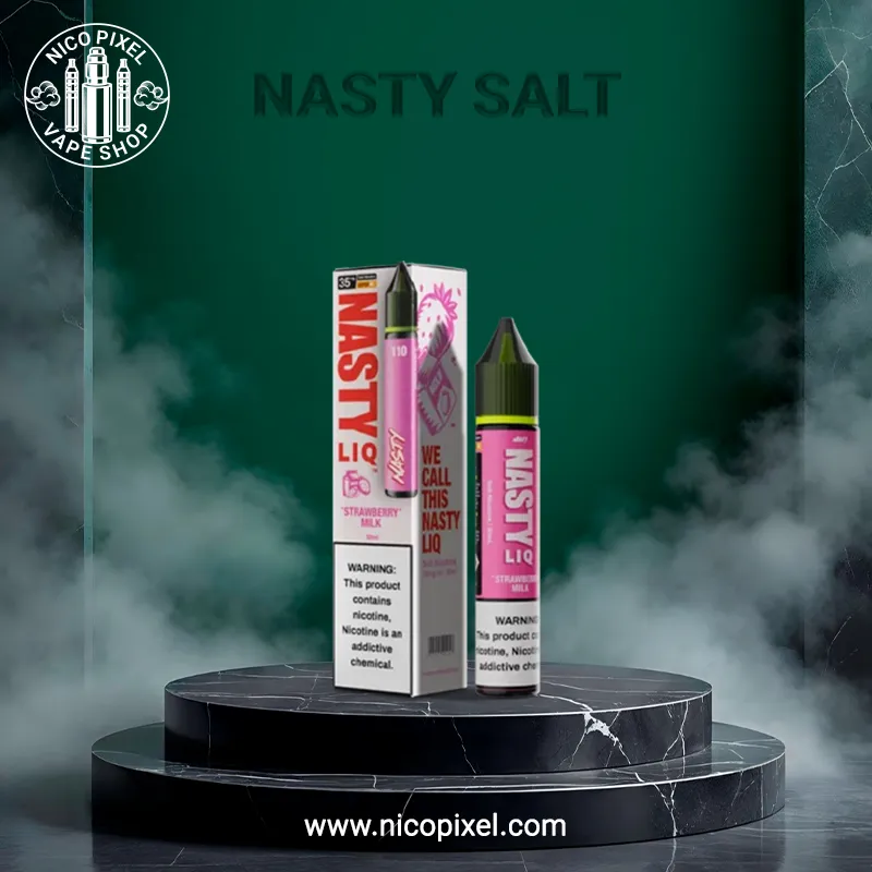 سالت نیکوتین شیر توت فرنگی پایه بلند برند نستی - NASTY STRAWBERRY MILK SALT NIC سالت نیکوتین شیر توت فرنگی پایه بلند برند نستی - NASTY STRAWBERRY MILK SALT NIC