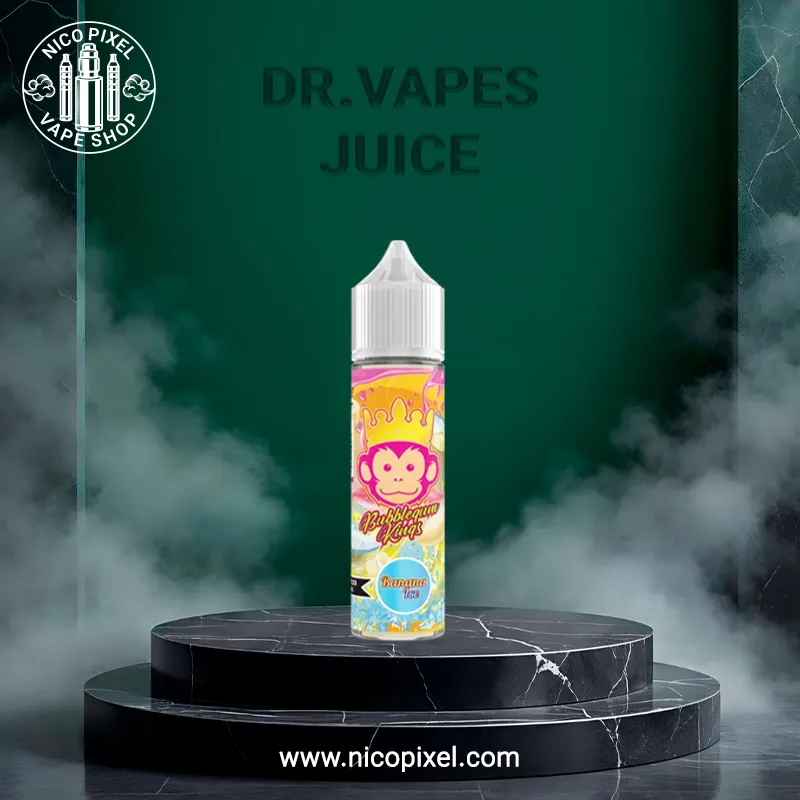 جویس آدامس بادکنکی موز یخ 60میل دکتر ویپز - DR VAPES BUBBLEGUM KINGS BANANA ICE 60ML JUICE