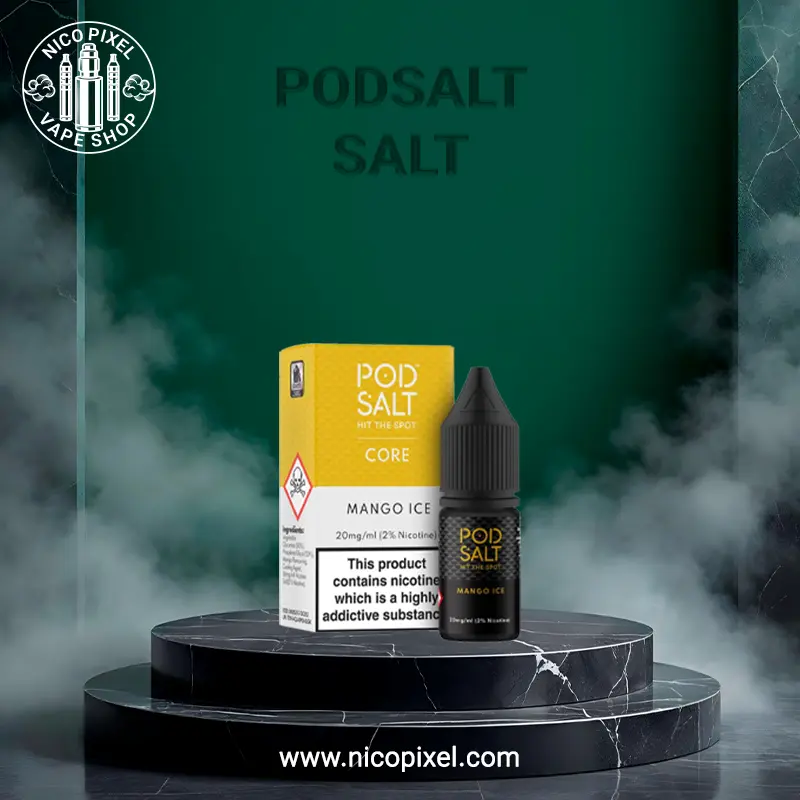 سالت نیکوتین انبه یخ برند پادسالت - PODSALT MANGO ICE SALT NIC